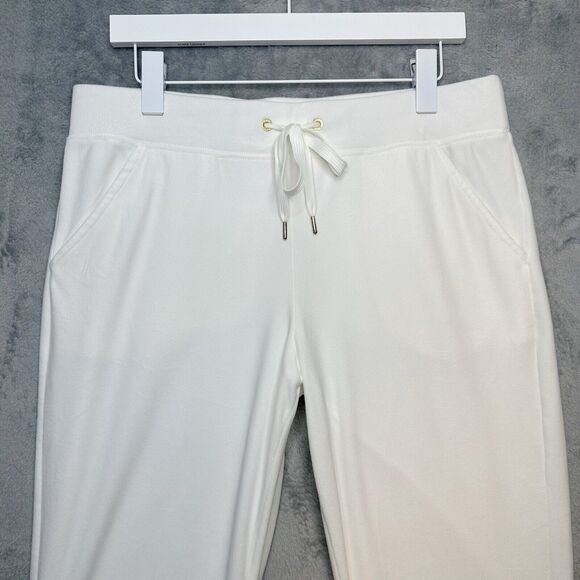 LILLY PULITZER Sheera Velour Off Shoulder Top & Mallie Pants Set Coconut White L - Picture 9 of 16